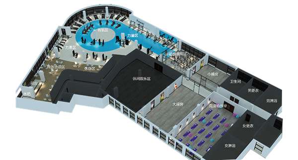 1500平方健身房配置方案-广西KS娱乐官网体育健身器材有限公司