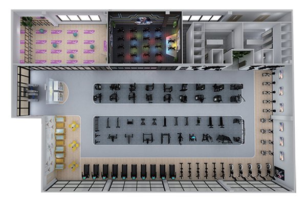 500平方健身房配置方案-广西KS娱乐官网体育健身器材有限公司