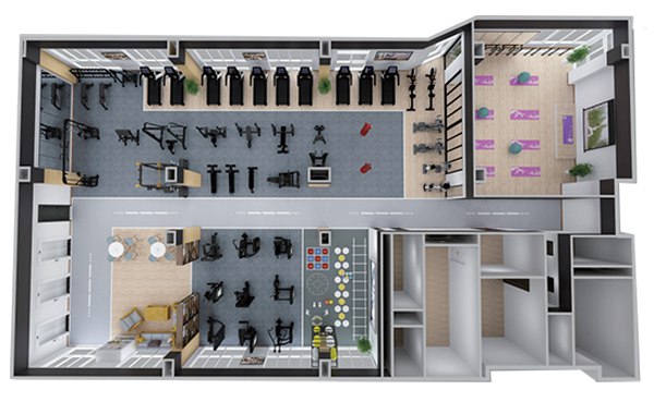 200-500平方健身房配置方案-广西KS娱乐官网体育健身器材有限公司