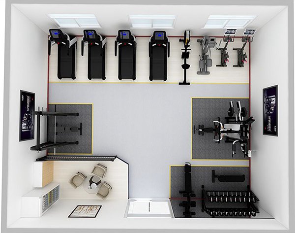 80平方健身房配置方案-广西KS娱乐官网体育健身器材有限公司